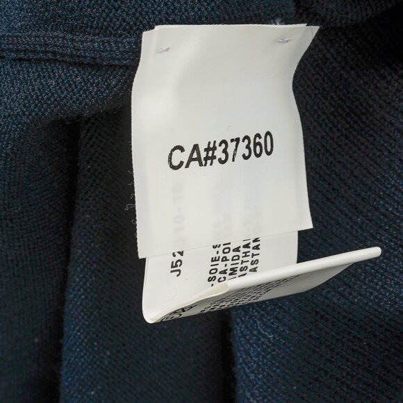 Armani Collezioni Navy Silk-Blend Knit Long Sleeve Polo - Picture 8 of 10